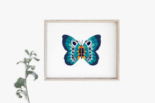 Blue Modern Butterfly Art Print