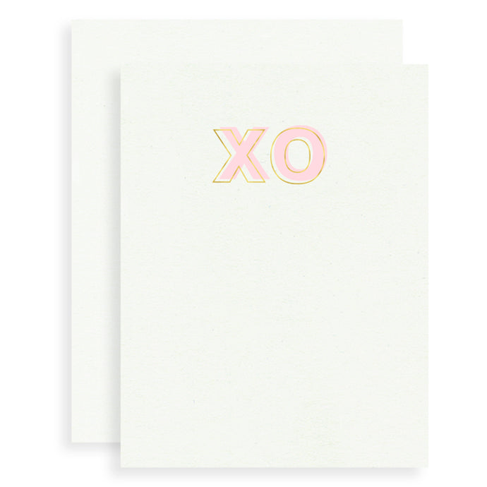 X O Hugs and Kisses greeting card.