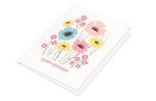 Wildflower Birthday Card, Hand Illustrated