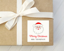 Personalized Santa Sticker | Custom Preppy Christmas Party Favor Label | Sticker Favor | Kids Christmas Party Favor Sticker | Santa Stickers