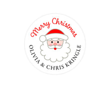 Personalized Santa Sticker | Custom Preppy Christmas Party Favor Label | Sticker Favor | Kids Christmas Party Favor Sticker | Santa Stickers