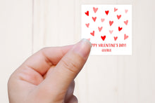 PRINTABLE Personalized PDF Floating Hearts Valentines| Personalized  Classroom Valentines | Printable School Valentines | Preppy Valentines
