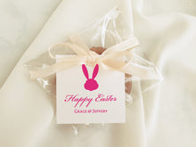 PRINTABLE Personalized Bunny Script Happy Easter PDF | Easter Basket Tags | Printable Easter Tags and Stickers | Preppy Family Gift Tags
