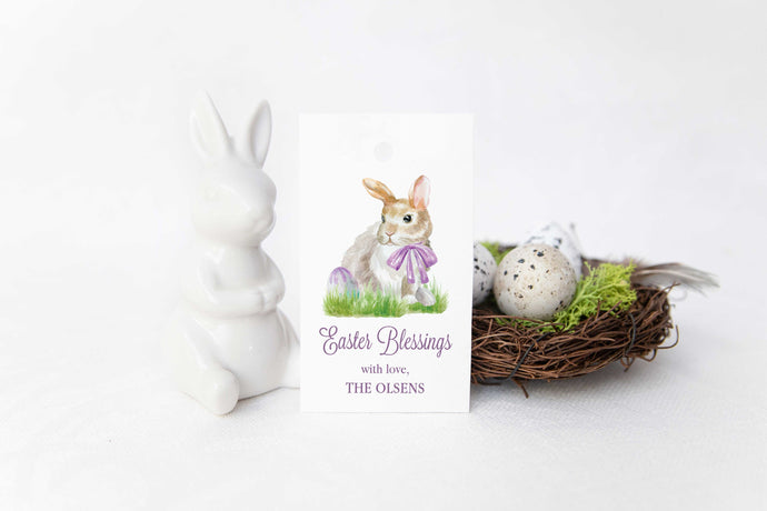 Personalized Easter Basket Gift Tag |  Easter Basket Gift Tag | Bunny Easter Tag