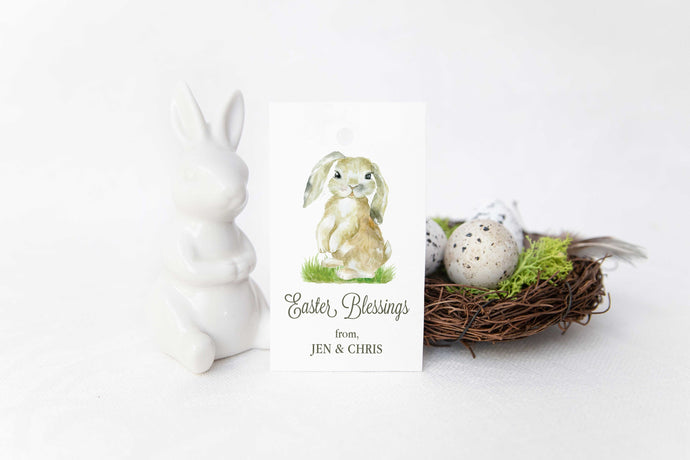 Personalized Easter Bunny Gift Tag | Easter Basket Tags | Gift Tag Set | Personalized Gift Tags