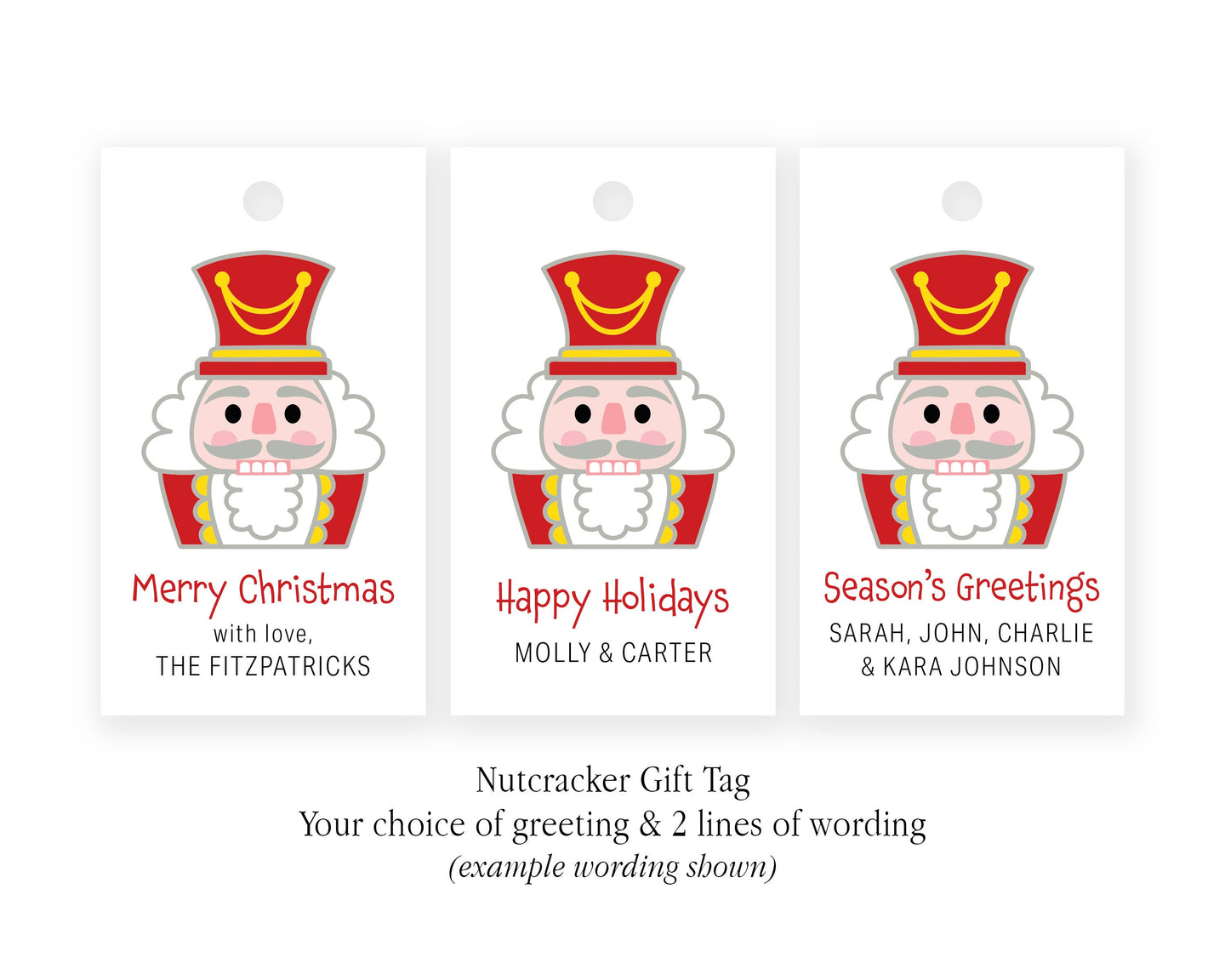 NUTCRACKER Holiday Tags | The Nutcracker Christmas Tags | 2024 Personalized Tags | Custom Tags | Christmas Tags | Gift Wrap