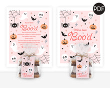 Pink Halloween Bood Kit | Bood Printable | You've Been Boo'd Kids Halloween | Halloween Gift Tag | Boo Tags | Trick or Treat Tag