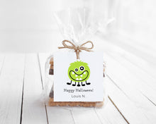 Printable Personalized  Little Monsters Halloween Gift Tag | Kids Halloween Party Favor Tag | Halloween Candy Gift Tag | Classroom Favor Tag