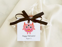 Printable Personalized  Little Monsters Halloween Gift Tag | Kids Halloween Party Favor Tag | Halloween Candy Gift Tag | Classroom Favor Tag
