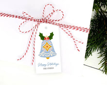 Personalized Blue Bell Ornament Christmas tag  | Personalized Christmas Gift Tags