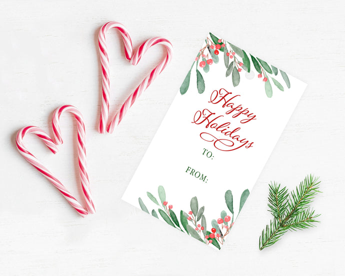 Winter Greens Gift tag  | Christmas Gift Tags