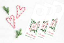Winter Greens Initial Wine Tags | Personalized Christmas Wine Gift Tag |  Preppy Christmas Wine Tag | Christmas Custom Wine Tag