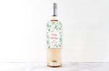 Jolly Christmas Greens Personalized Wine Tags | Personalized Christmas Wine Gift Tag |  Preppy Christmas Wine Tag | Custom Wine Tag