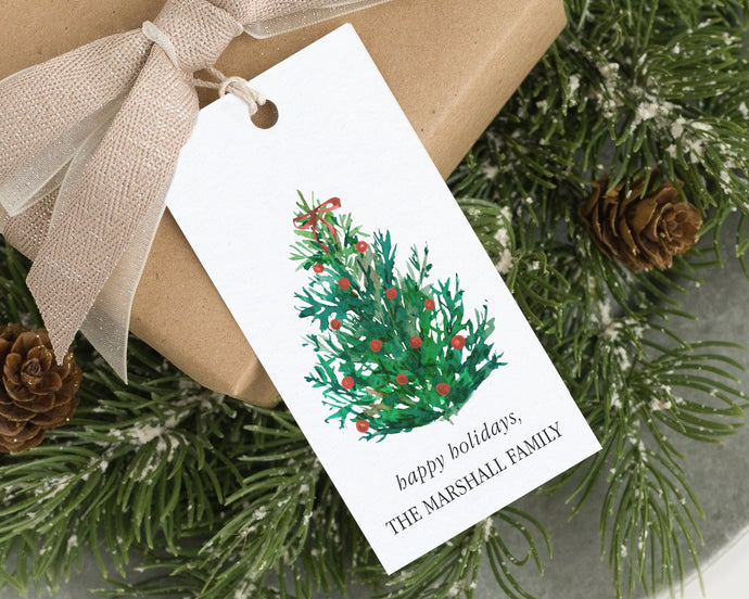 Personalized White Christmas Tree tags  | Personalized Christmas Gift Tags | Preppy Christmas Tags | Gift Tag