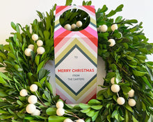 Mod Squares Personalized Wine Tags | Personalized Christmas Wine Gift Tag |  Preppy Christmas Wine Tag | Custom Wine Tag