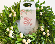 Winter Greens Personalized Wine Tags | Personalized Christmas Wine Gift Tag |  Preppy Christmas Wine Tag | Christmas Custom Wine Tag