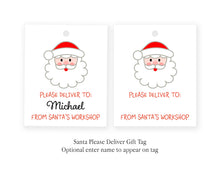 Santa Please Deliver Christmas Gift Tags | Personalized Childs Christmas Gift Tags | Custom Santa Gift Tag | Kids Santa Tags