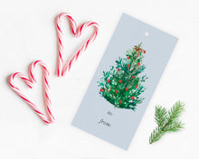 Blue Christmas Tree Gift tag  | Christmas Gift Tags | Preppy Gift Tags