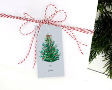 Blue Christmas Tree Gift tag  | Christmas Gift Tags | Preppy Gift Tags